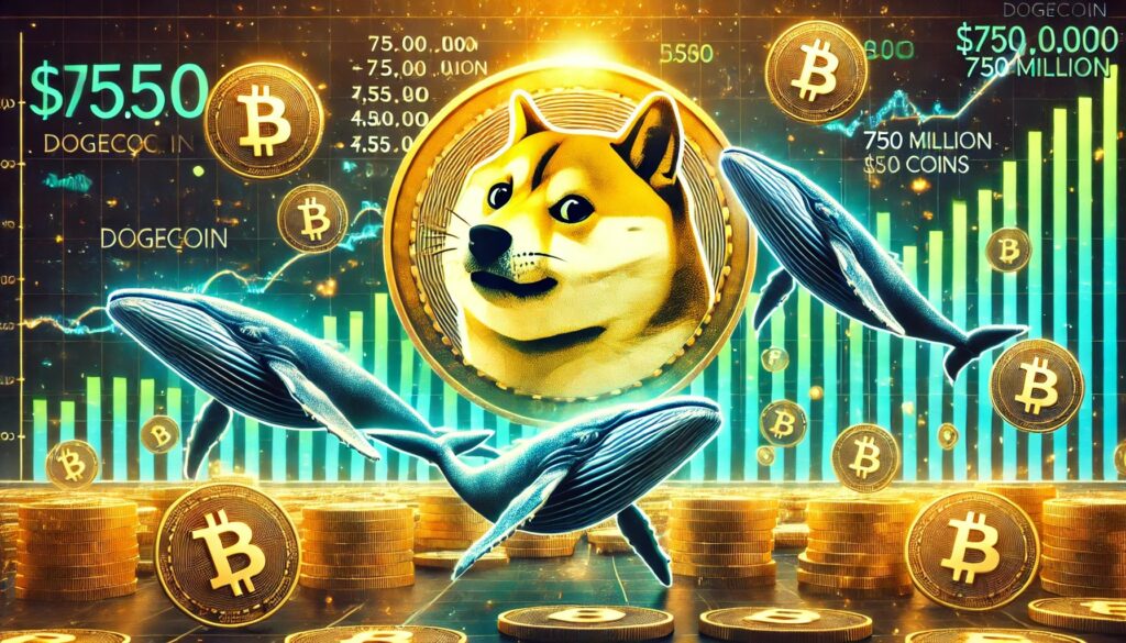 „Dogecoin Whales“ perka 750 milijonų monetų per pastarąjį rinkos kritimą